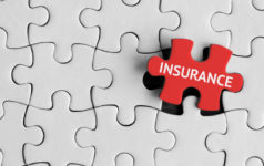Photo of a puzzle with the final piece being placed labeled insurance.