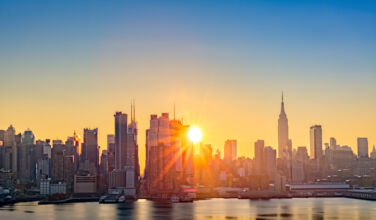 SL Green Realty holds final close on $1.3bn fund Golden sunrise over New York City's skyline.