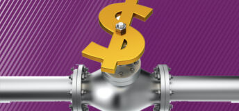 Dollar valve on the pipeline