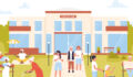 Illustration depicting a nursing home.