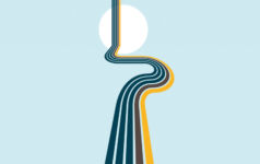 The long road to gender parity Abstract road illustration