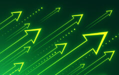 Abstract growing arrows