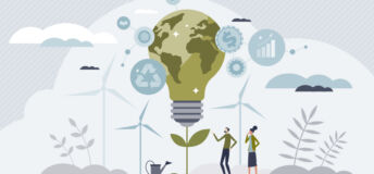 Green sustainability lightbulb