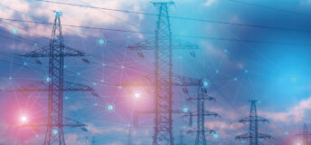 Image of electricity lines power lines grid.
