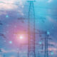 Image of electricity lines power lines grid.