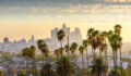 Photo of Downtown Los Angeles at sunset.