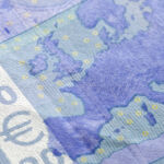 European map on Euro note