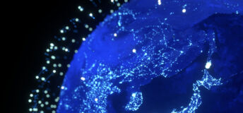 Satellite view of Asia