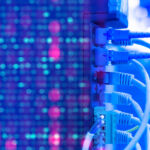 Network equipment. Wires connect equipment. Network hardware. Equipment for system administrator. Structured cabling systems. Network switch close up. Data storage and transmission. Server router. Data center.