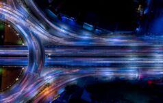 Photo illustration of highway road infrastructure.