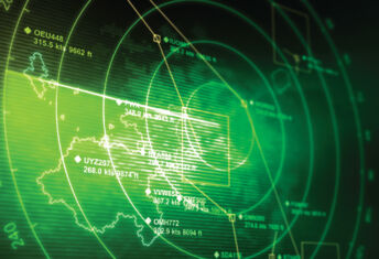 A green radar screen