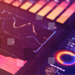 Modelling public-private exposure Two business people stand before several graphs and maps of the world, for the Private Markets 2030 Public Markets theme