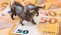 Bull statuette on 50 euro notes
