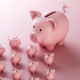 3D illustration of a large piggy bank