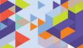 Multi-coloured triangles form an interesting pattern
