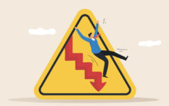 StepStone Group on capturing opportunities as the market scales A yellow hazard sign shows a man falling down stairs
