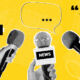 Bain Capital on a large and growing direct lending opportunity Three hands each hold a microphone