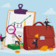 An illustration of businessmen and women looking at charts and graphs