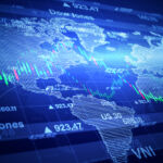 Digital Data Financial Investment and Trading Trends, Financial Diagram with Graph Stock Numbers, Investment Background, Recession Global Market, Crisis, Inflation, Deflation, 3d rendering